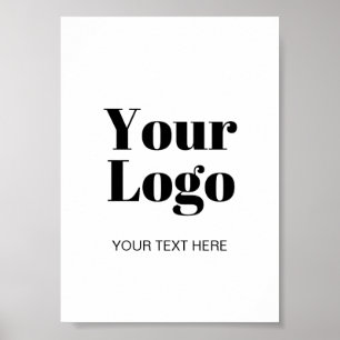 Affiche Modèle de téléchargement de logo ou d'image simple