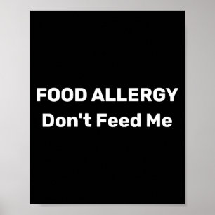 Affiche Modèle de texte Allergie alimentaire Ne me nourris