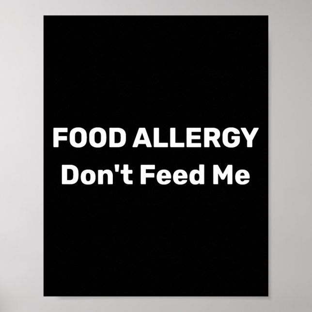 Affiche Modèle de texte Allergie alimentaire Ne me nourris (Devant)