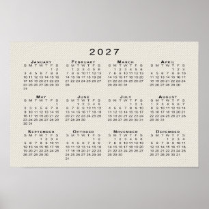 Affiche Modèle de texture de toile fausse pour calendrier