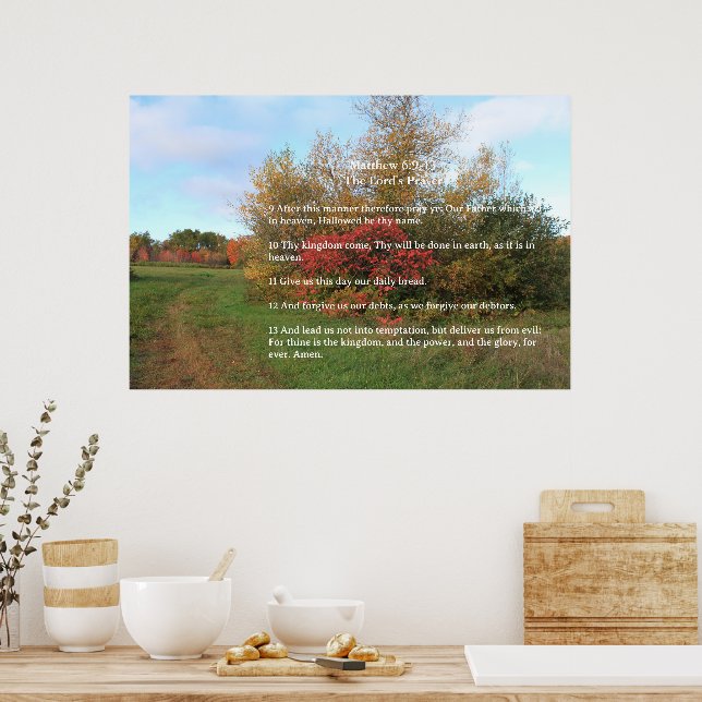 Affiche Modèle d'Écriture,  Le Notre Père (Cuisine)