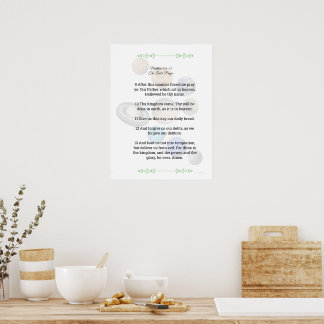 Affiche Modèle d'Écriture, Le Notre Père, solaire