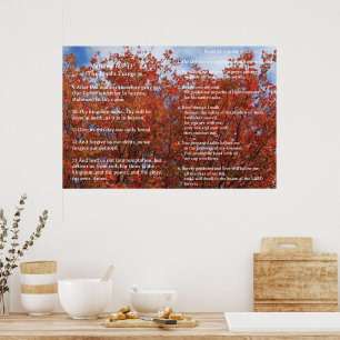 Affiche Modèle d'Écriture, Psaume 23, Prière du Seigneur