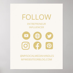 Affiche Modèle D'ENTREPRISE DES ICONS DES MÉDIAS SOCIAUX P