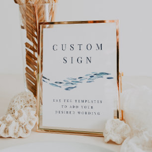Affiche Modèle des signaux Mariage 8x10 pour poissons côti