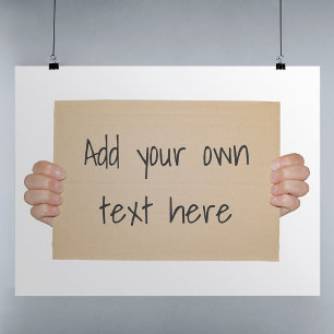 Affiche Modèle des signes de protestation en carton