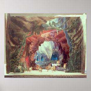 Affiche Modèle d'étape pour l'opéra 'Tannhauser