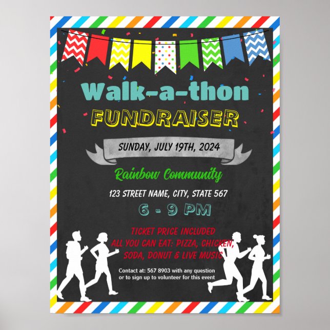 Affiche Modèle d'événement Marathon (Devant)