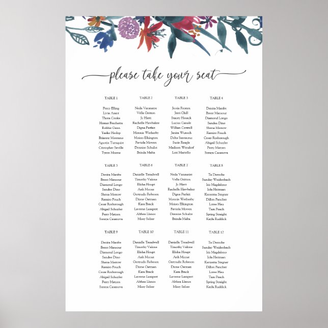 Affiche Modèle du graphique Plan d'installation (Devant)