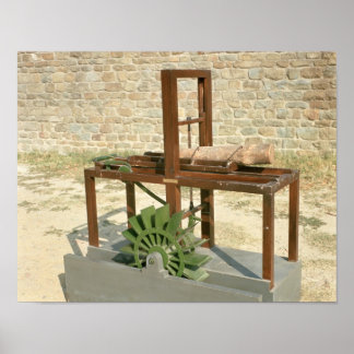 Affiche Modèle d'une scie hydraulique