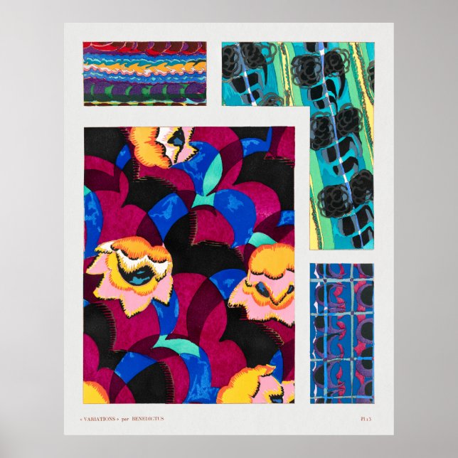 Affiche Modèle floral 2 (Devant)