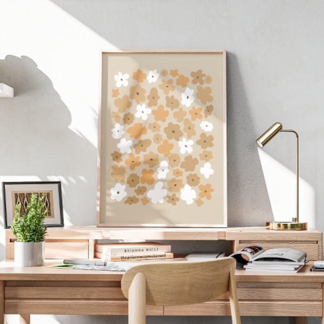 Affiche Modèle floral rétro (Créateur téléchargé)