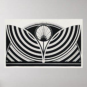 Affiche Modèle floral stylisé