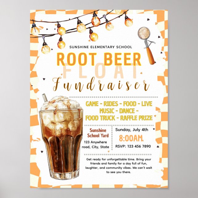 Affiche Modèle modifiable de flyer pour une soirée de coll (Devant)