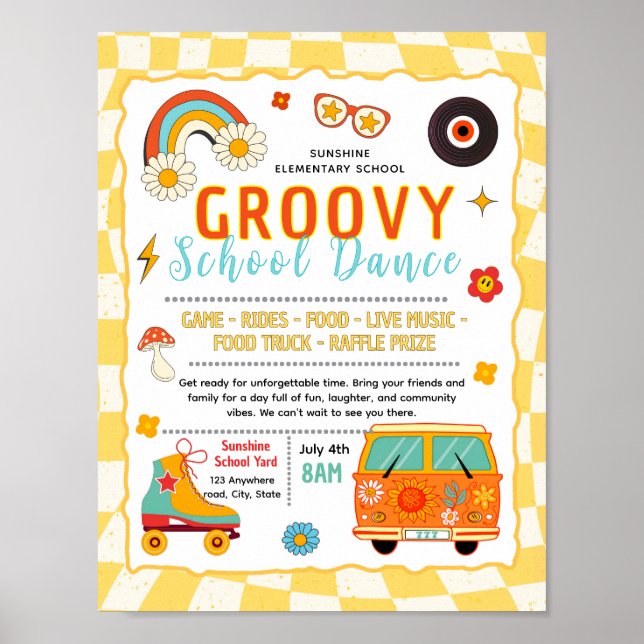 Affiche Modèle modifiable de flyer pour une soirée de dans (Devant)