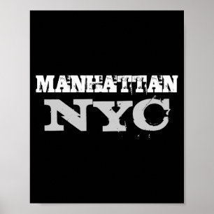 Affiche Modèle noir élégant de New York City Manhattan NYC