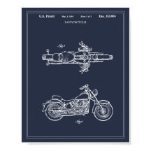 Modèle Vintage voyage Art Motorcycle Brevet