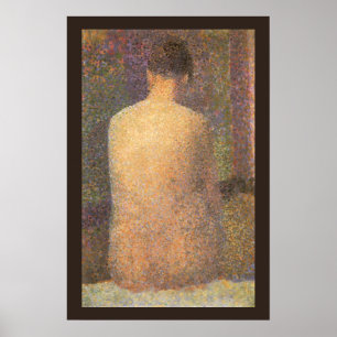 Affiche Modèle vu de dos par Georges Seurat, Art ancien