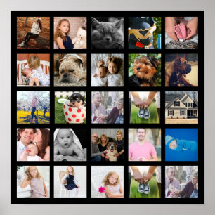 Affiche Modern 25 Family Photo Collage