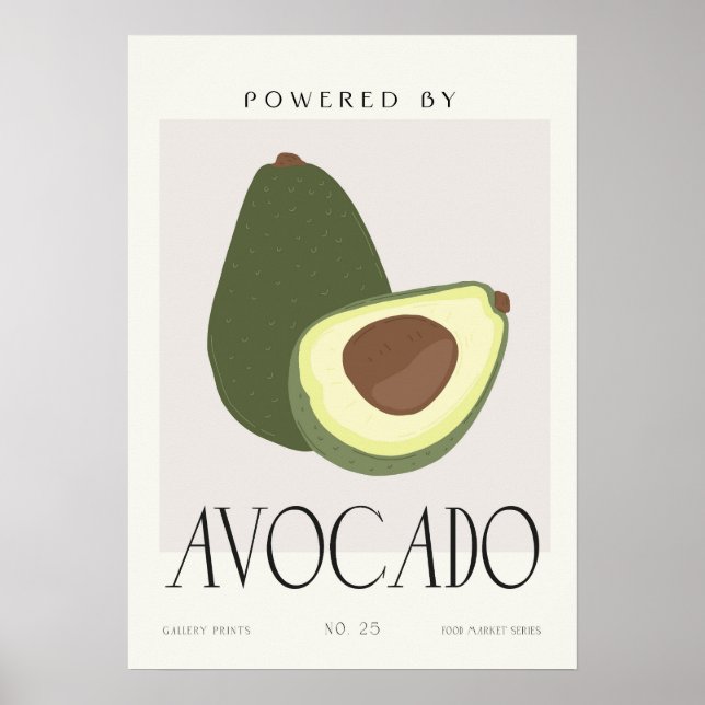 Affiche Modern Avocado Wall Art Kitchen Decor (Devant)
