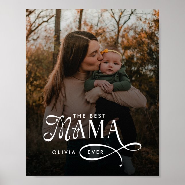 Affiche Modern Best Mama Ever Photo Mothers Day Gifts (Devant)