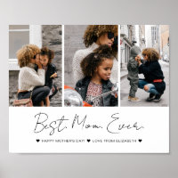 Modern Best Mom Ever Fête des mères 3 Photo Collag