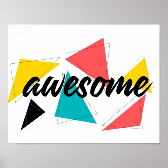 Affiche Modern, cheerful, trendy urban design of "Awesome" (Devant)
