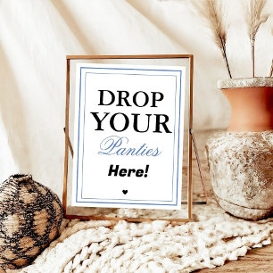 Affiche Modern Drop Your Panties Bachelorette signe de jeu