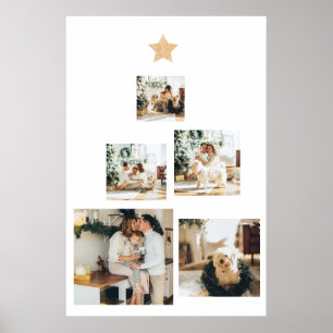 Affiche Modern Family Christmas Tree Photo With Star