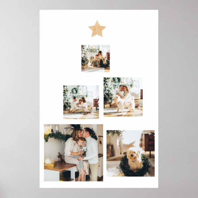 Affiche Modern Family Christmas Tree Photo With Star (Devant)