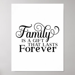 Affiche Modern family is a gift quote typography