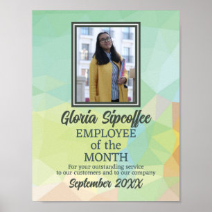 Affiche Modern geo photo employee of the month award