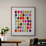 Affiche Modern Geometric Shapes Art in Earthy Autumn<br><div class="desc">Modern Geometric Shapes Art in Earthy Autumn Poster</div>
