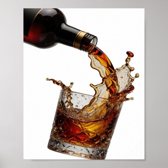 Affiche Modern Gold WHISKY ÉCLABOUSSURE (Devant)