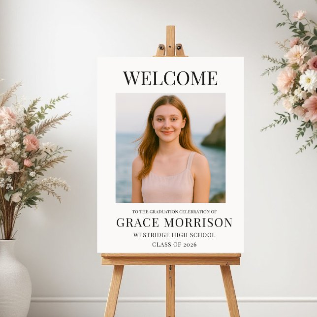 Affiche Modern Graduation Photo Welcome Sign (Créateur téléchargé)
