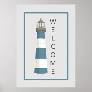 Affiche Modern Lighthouse Welcome