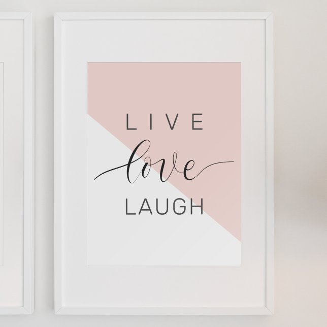 Affiche Modern Love Laugh Motivation positive (Créateur téléchargé)