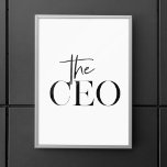 Affiche Modern Minimal The CEO Black<br><div class="desc">Modern Minimal The CEO Black</div>