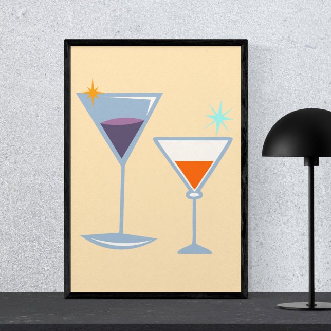 Affiche Modern Minimalist Stylish Retro Mid Century  (Créateur téléchargé)