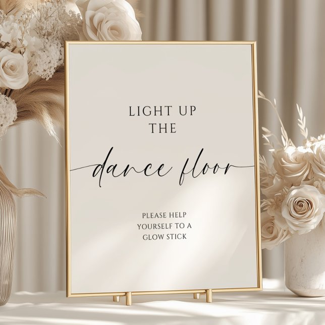 Affiche Modern Minimalist Wedding Glow Stick (Créateur téléchargé)