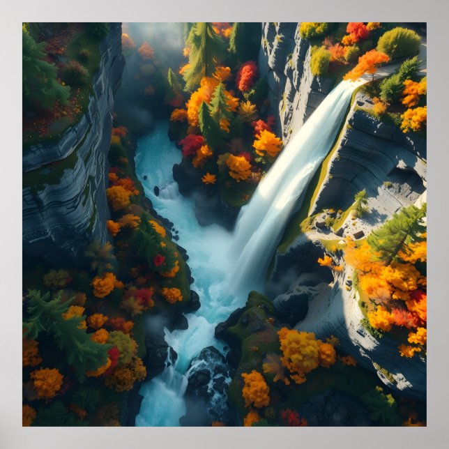 Affiche Modern Navy & Gold Abstract Mountain Peak – Luxury (Devant)