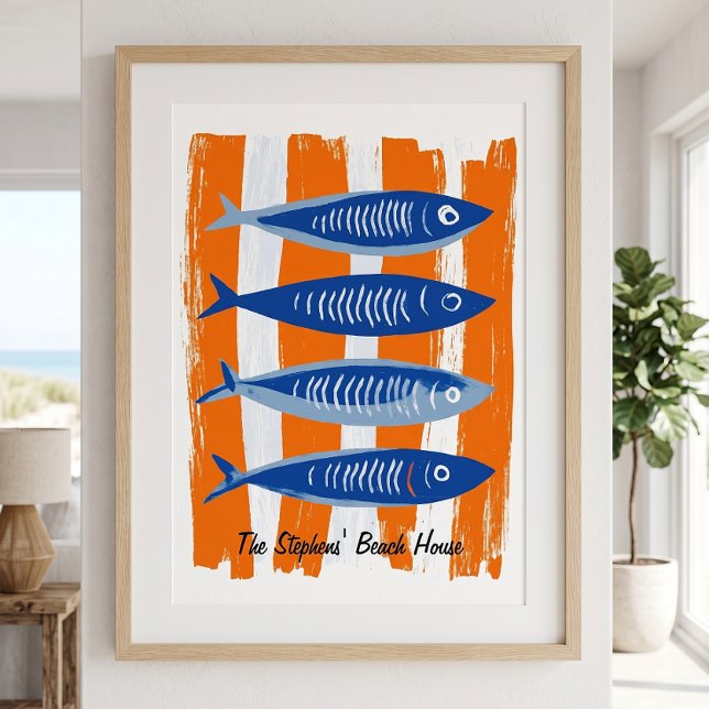 Affiche Modern Personalized Beach House (Créateur téléchargé)
