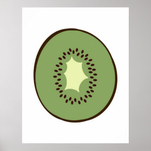 Affiche Modern print of a Kiwi Fruit for your kitchen