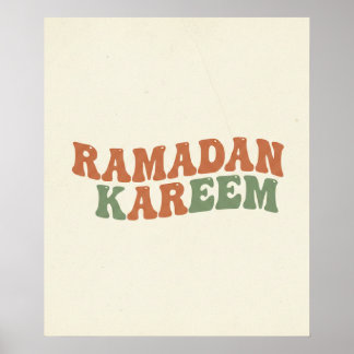 Affiche Modern Retro Ramadan Kareem Wall Art Boho Islamic