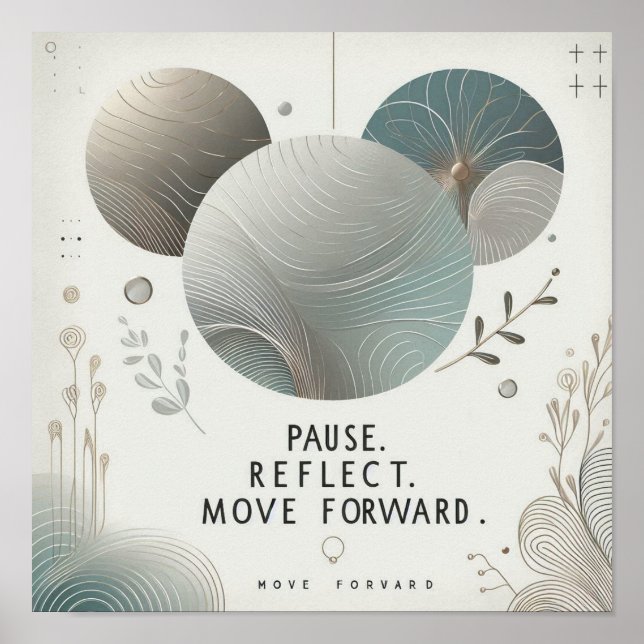 Affiche Modern Serenity Quote Calm Botanical Typography (Devant)