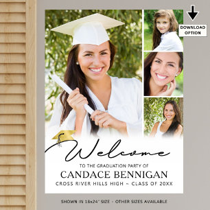 Affiche Modern Simple Script Graduate Welcome 4 Photo