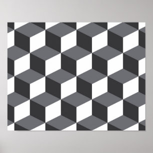 Affiche Modern, simple, urban architectural cubes pattern