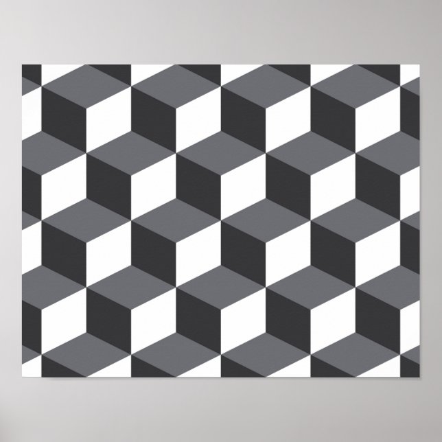Affiche Modern, simple, urban architectural cubes pattern (Devant)