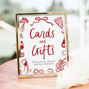 Affiche Modern That's Amore Italien Pizza Cartes et Cadeau