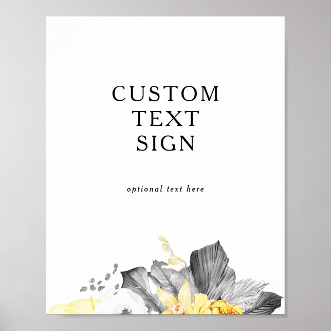 Affiche Modern Tropical Cards and Gifts Custom Sign (Devant)